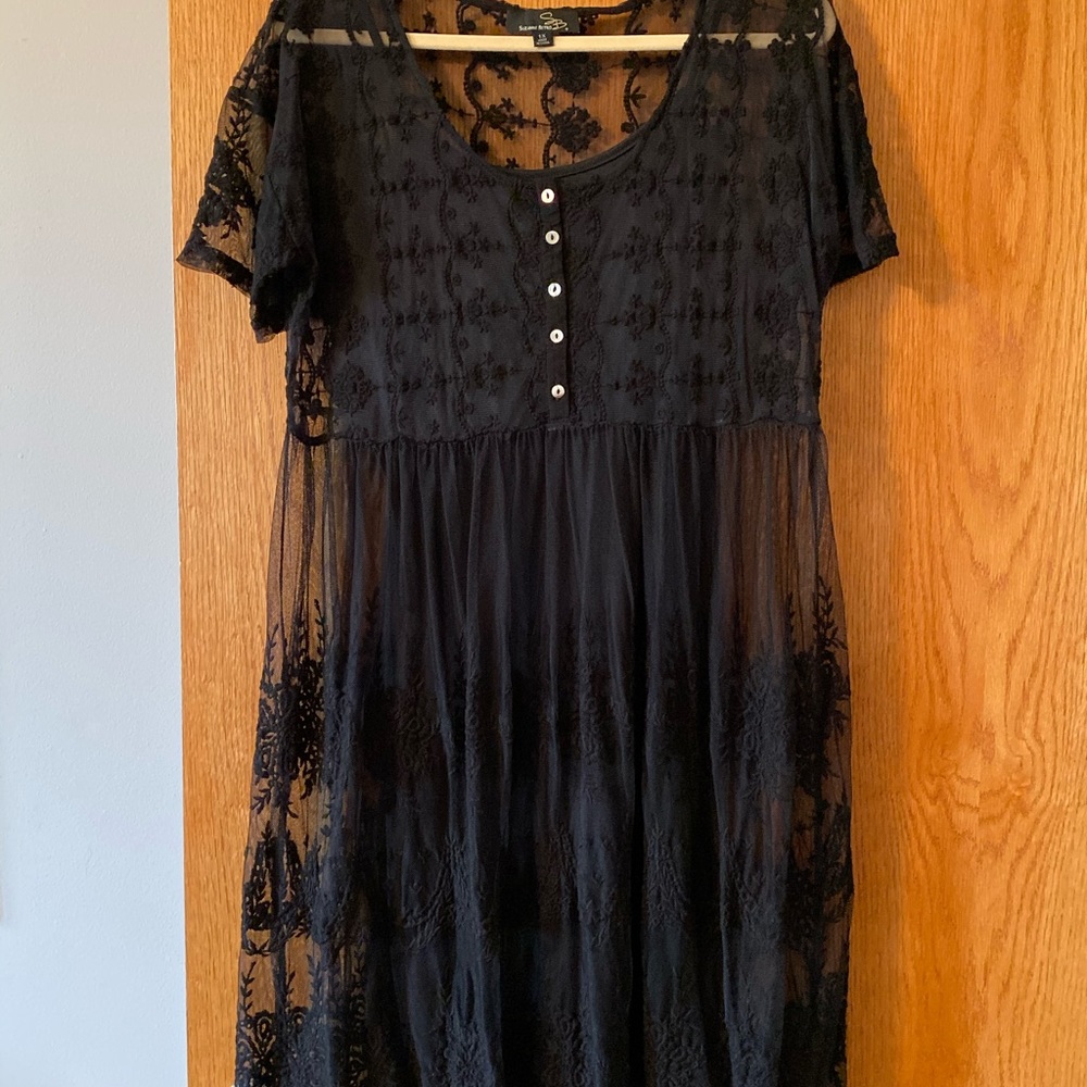 Lace overlay dress